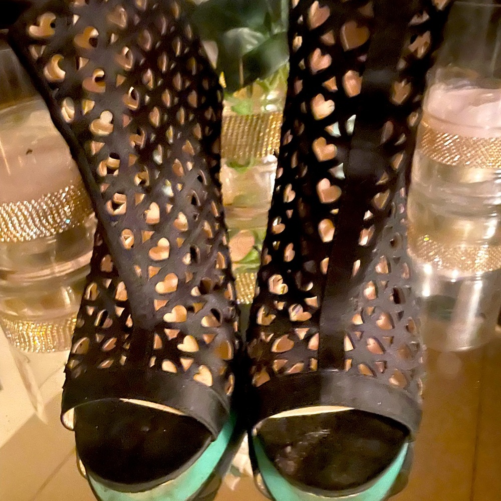 Betsy Johnson peep top heels 3 inche - Only worn once